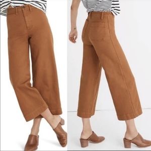 Madewell Emmett high-waist wide leg crop pants size 23